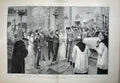 Original Old Antique Print 1893 Marriage Princess Edinburgh Church Sigmaringen