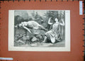 Old Antique Print 1893 Orpheus Lyceum Theatre Student Royal College Music 19th