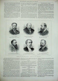 Old Antique Print 1894 Tower Bridge London Altman Jones Barry Green Men 19th