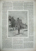 Original Old Antique Print 1894 Sier'S Church Institute Woolwich Building 19th