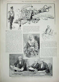 Original Old Antique Print 1894 Parliament Lord Chancellor House Lords Graham