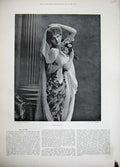 Original Old Antique Print 1894 Photograph Marguerite Flowers Woman Victorian