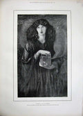 Original Old Antique Print 1894 Portrait Pandora Guildhall Charles Butler 19th