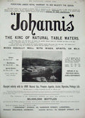 Old Antique Print Advertisement Johannis Natural Table Water Drink 1894 19th