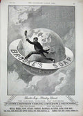 Old Antique Print 1894 Advertisement Brooke'S Monkey Brand Soap Cleaning 19th