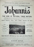 Old Antique Print 1894 Advertisement Johannis Natural Table Water Drink 19th