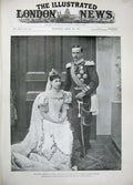 Old Antique Print Royal Wedding Coburg Duke Duchess Hesse-Darmstadt 1894 19th
