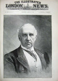 Original Old Antique Print 1894 Portrait Sir Charles Russell Q.C M.P Man 19th