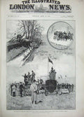 Old Antique Print 1894 Price Wales Norfolk Hunt Steeplechase East Winch 19th