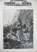 Original Old Antique Print Fine Art Frontier Dispute 1894 War Siers Weapons