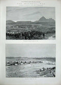 Original Old Antique Print 1894 Matabili War Battle Bembisi Shangani River Sier