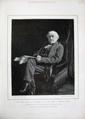 Original Old Antique Print 1894 Prime Minister Britain Gladstone Downing Street