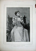 Old Antique Print 1894 Miss Olga Nethersole Transgressor Lyceum Theatre 19th