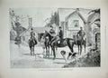 Original Old Antique Print 1894 Prince Wales Duke York Sandringham Horses Dogs