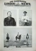 Old Antique Print 1894 Jabez Balfour Police Bridgett Buenos Ayres Horses 19th