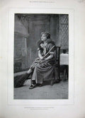 Original Old Antique Print 1894 Miss Ellaline Terriss Cinderella Lyceum Theatre