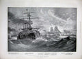 Original Old Antique Print 1894 Russian War Ships Obsolete Terez Tchesma Sinope
