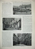 Old Antique Print Royal Wedding Coburg 1894 Chapel Castle Ehrenburg Art 19th