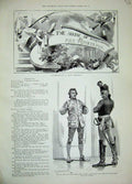 Antique Old Print 1894 House Nightingales Max Pemberton Theatre Woodville 19th