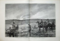 Original Old Antique Print 1894 Buluwayo King Lo Bengula War Siers Horses Art