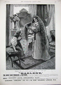 Old Antique Print 1896 Advertisement Edwards Harlene Hair Restorer Lady 19th