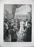 Old Antique Print 1896 Coronation Czar Czarina Baby Girl Duchess Moscow 19th