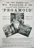 Old Antique Print 1896 Advertisement William Wallace Pegamoid Flat Brand 19th