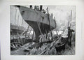 Original Old Antique Print 1896 Yachting Season Men Fitting Racer Boat Fine Art