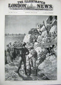 Old Antique Print 1896 Matabili Fort Molyneux Fig-Tree Buluwayo War Men 19th