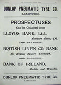 Old Antique Print 1896 Advertisement Pneumatic Tyre Dunlop Dublin Lloyds 19th