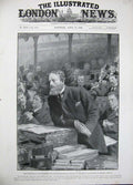 Original Old Antique Print 1896 Chancellor Exchequer Hicks-Beach House Commons