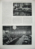 Original Old Antique Print 1896 Torpedo Factory Woolwich Arsenal Weapons War