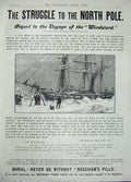 Old Antique Print 1896 Advertisement North Pole Beecham'S Pills Ship Snow 19th