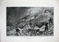 Old Antique Print 1896 Primrose Mine Johannesburg Large Stope Mining Men 19th