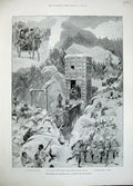 Original Old Antique Print 1896 Sporting Military Tournament Olympia Kensington