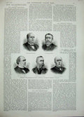 Old Antique Print 1896 Venezuela Boundary Commission Alvey White Brewer 19th