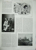 Old Antique Print 1896 Whippingham Church Isle Wight Henry Battenberg Boy 19th
