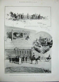 Old Antique Print 1896 Prince Wales Bath England Agricultural Show Albans 19th