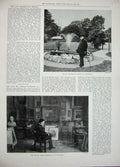 Original Old Antique Print 1896 Archdeacon Denison Glastonbury George Richmond