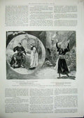 Old Antique Print 1896 For The Crown Lyceum Theatre John Davidson Coppee 19th