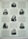 Original Old Antique Print 1896 Men West Shee Grant Reyns Lawrence Leighton