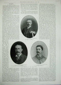 Original Old Antique Print 1896 Mr Kotze Melt Marais John Hammond War Transvaal