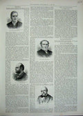 Old Antique Print 1896 Henry Calcraft Macmillan Henri Van Laun Barnby Men 19th