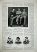 Original Old Antique Print 1896 War Men Farrar Rhodes Phillips Jameson Newton