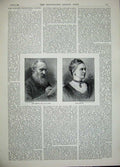 Old Antique Print 1896 Matabili War Swinburne Burnham Lord Kelvin Lady 19th