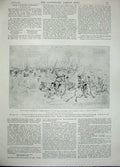 Old Antique Print 1896 Camels War Dongola Matabili Death Parsons Horses 19th