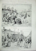 Old Antique Print 1896 Soudan Matabili War Battle Colenbrander Buluwayo 19th