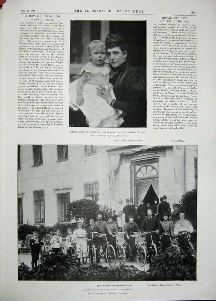 Antique Old Print 1896 Royal Academy John Everett Millais Princess Edward 19th