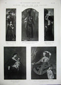 Old Antique Print 1896 Spanish Art Murillo Isabella Castile Virgin Child 19th