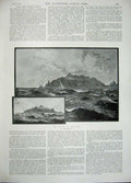 Original Old Antique Print 1896 Transvaal War Army Men Sketch Island Trinidad